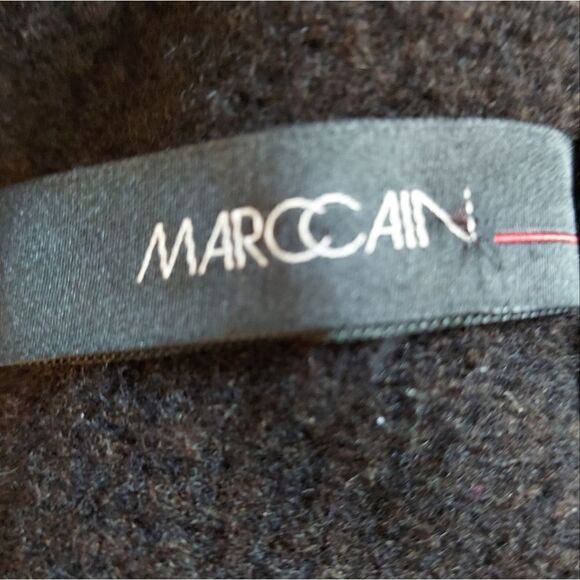 𝅺MARCCAIN Felted Wool Fringe Jacket Black Felted Jacket Size N 2 - Picture 9 of 13